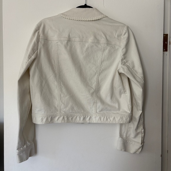 Boden White Denim Jacket Women’s Size 8 - Picture 6 of 11
